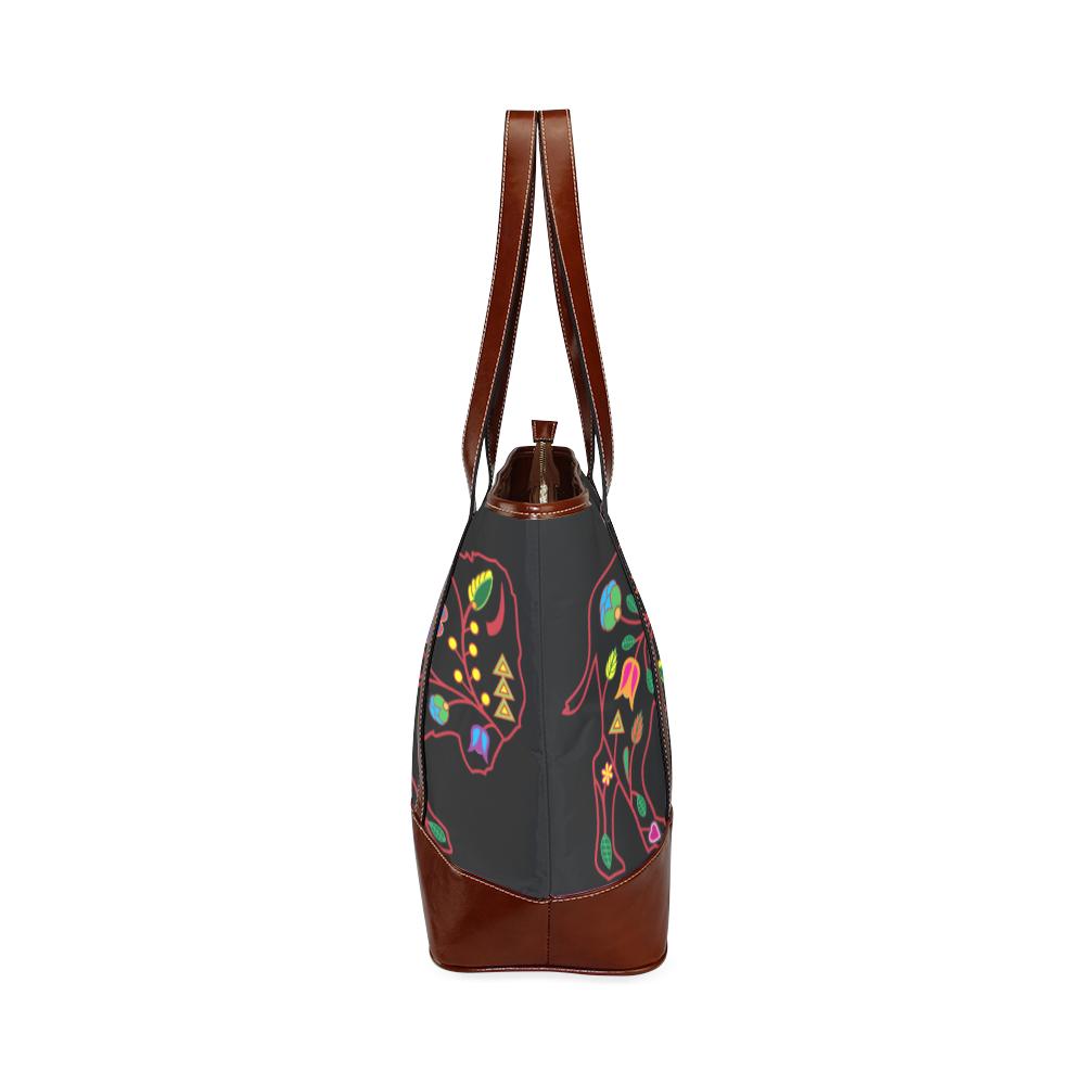 Floral Buffalo Tote Handbag (Model 1642) Tote Handbags (1642) e-joyer