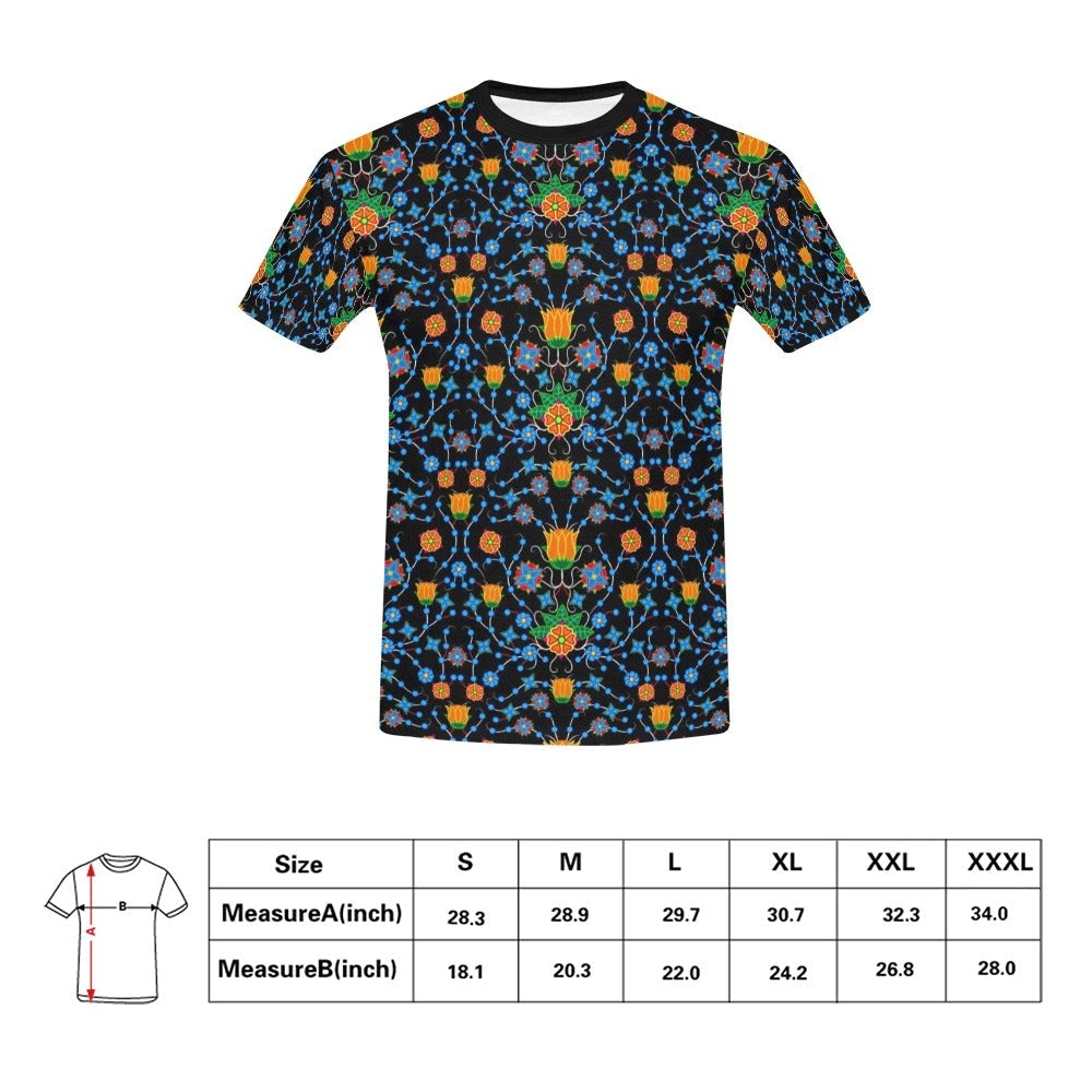 Floral Damask All Over Print T-Shirt for Men (USA Size) (Model T40) All Over Print T-Shirt for Men (T40) e-joyer