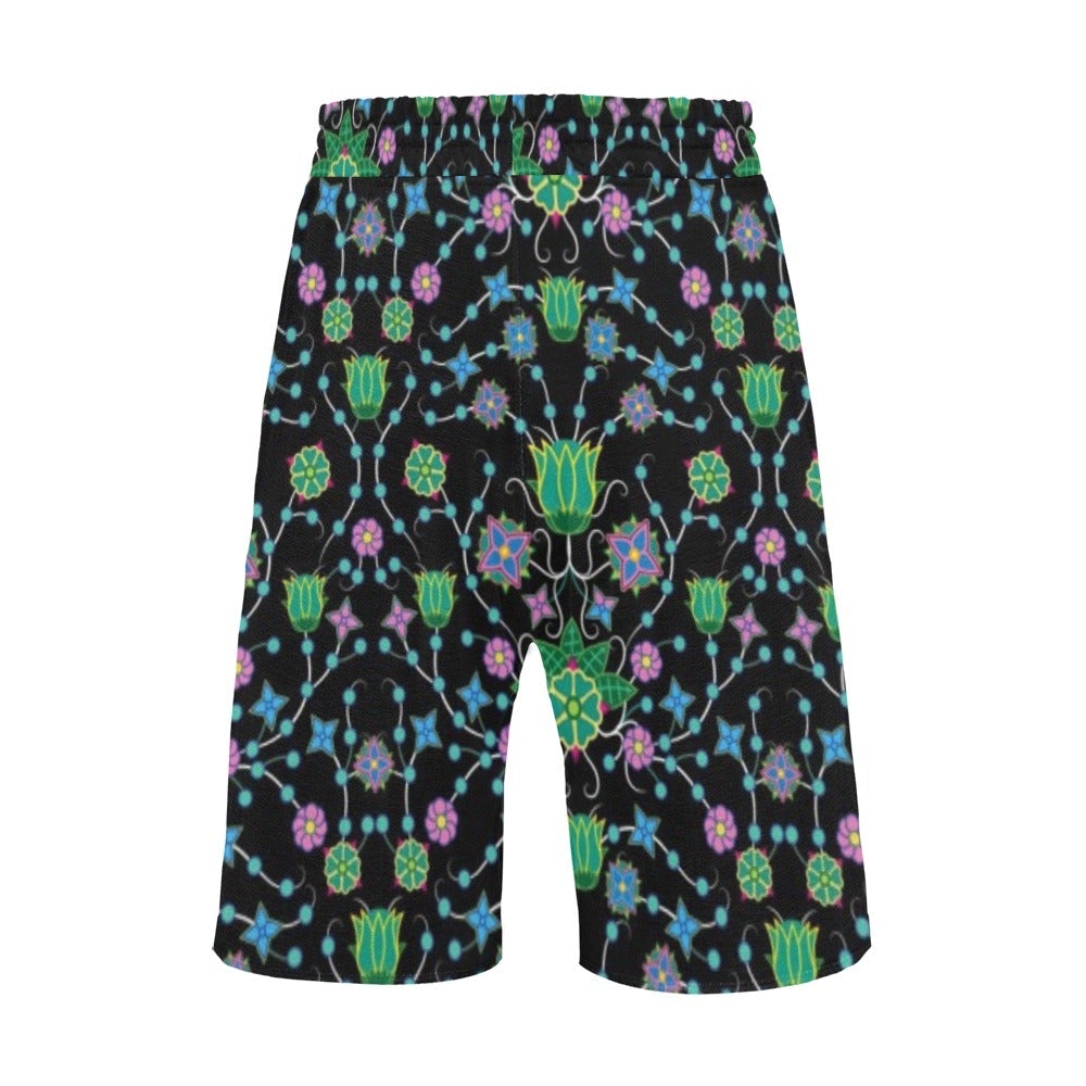 Floral Damask Garden Men's All Over Print Casual Shorts (Model L23) short e-joyer