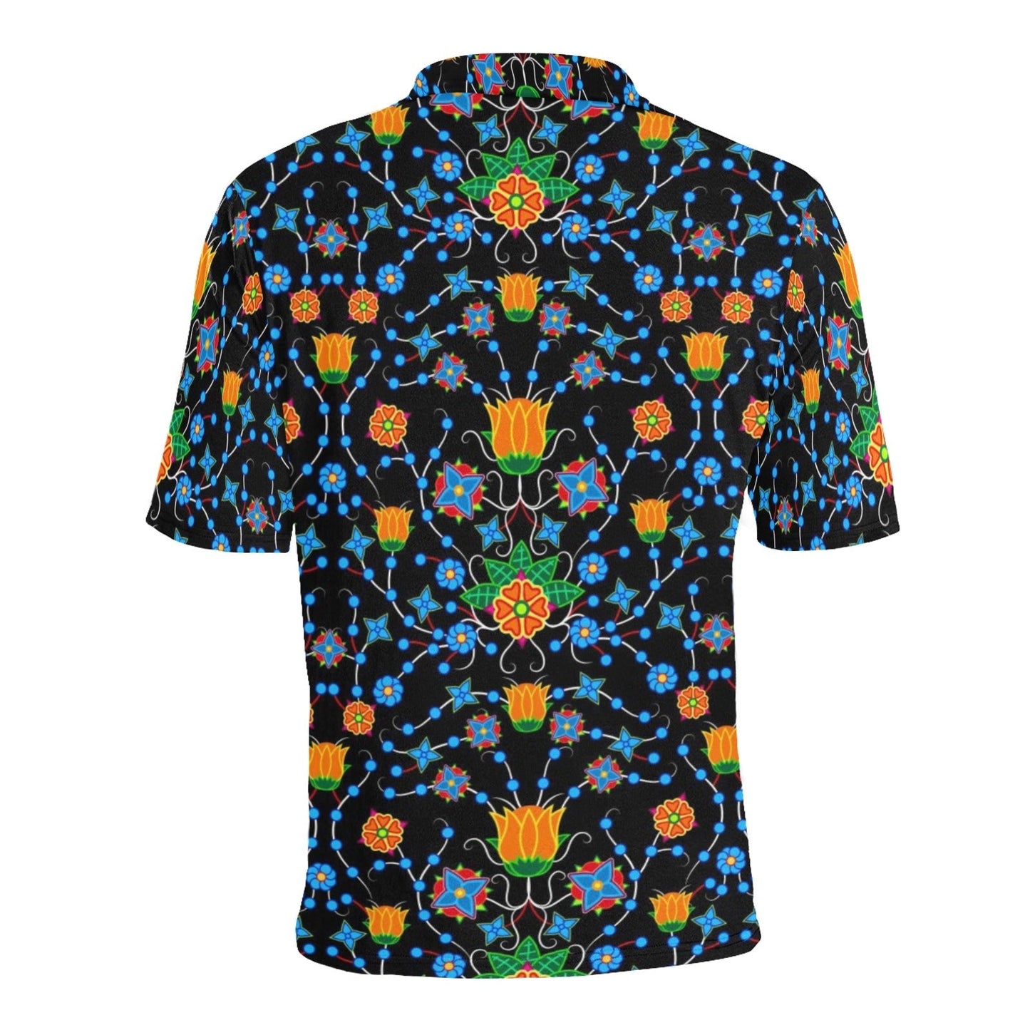 Floral Damask Men's All Over Print Polo Shirt (Model T55) Men's Polo Shirt (Model T55) e-joyer