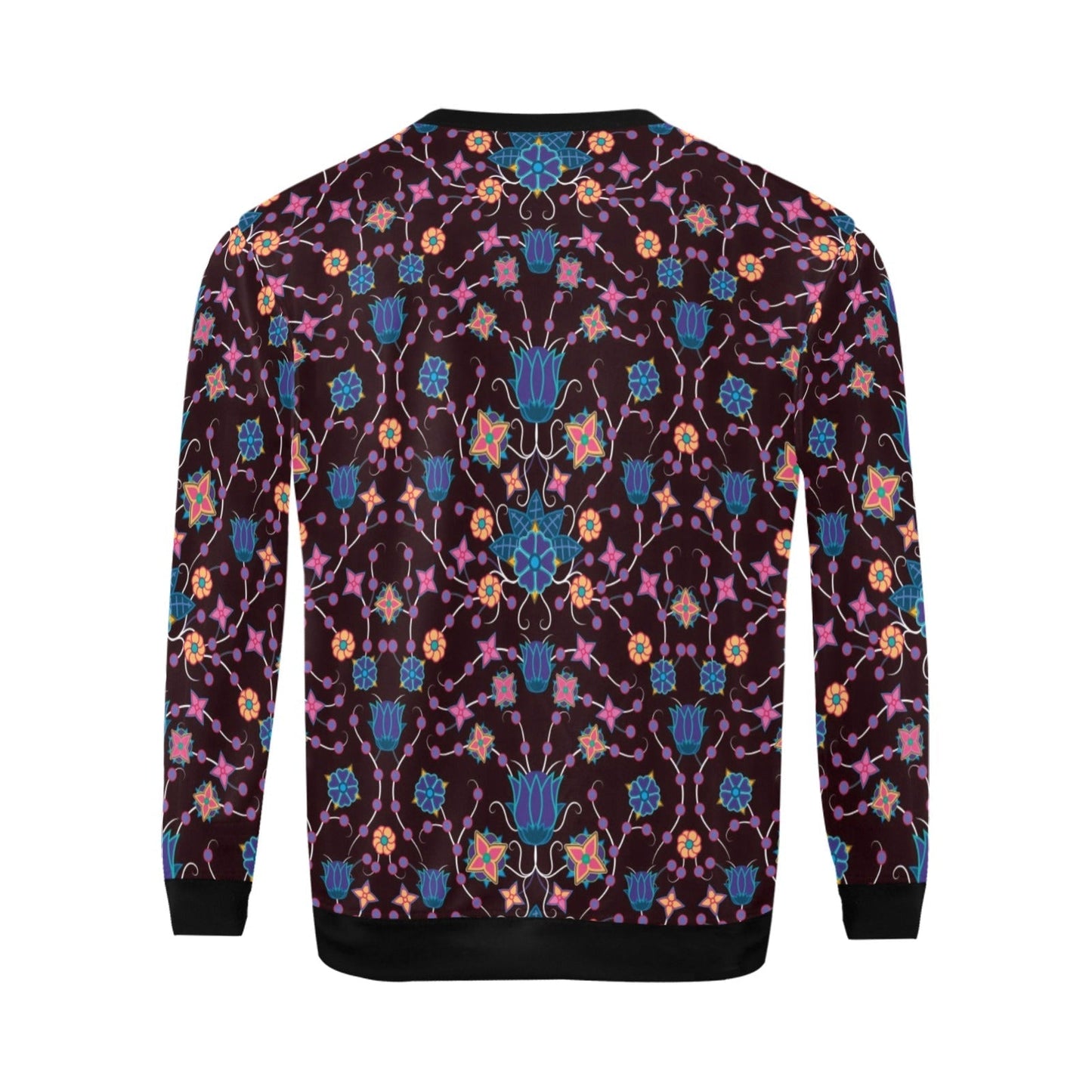Floral Damask Purple All Over Print Crewneck Sweatshirt for Men (Model H18) shirt e-joyer