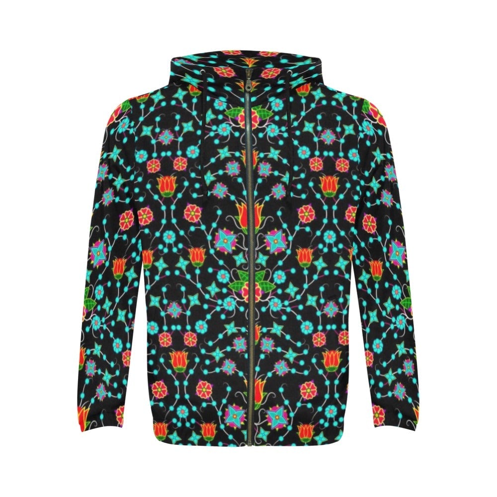 Floral Damask Upgrade All Over Print Full Zip Hoodie for Men (Model H14) hoodie e-joyer