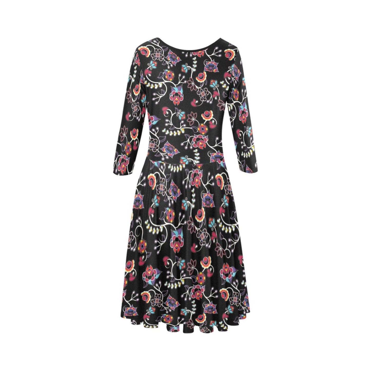 Floral Danseur Tethys Half-Sleeve Skater Dress(Model D20) Tethys Half-Sleeve Skater Dress (D20) e-joyer