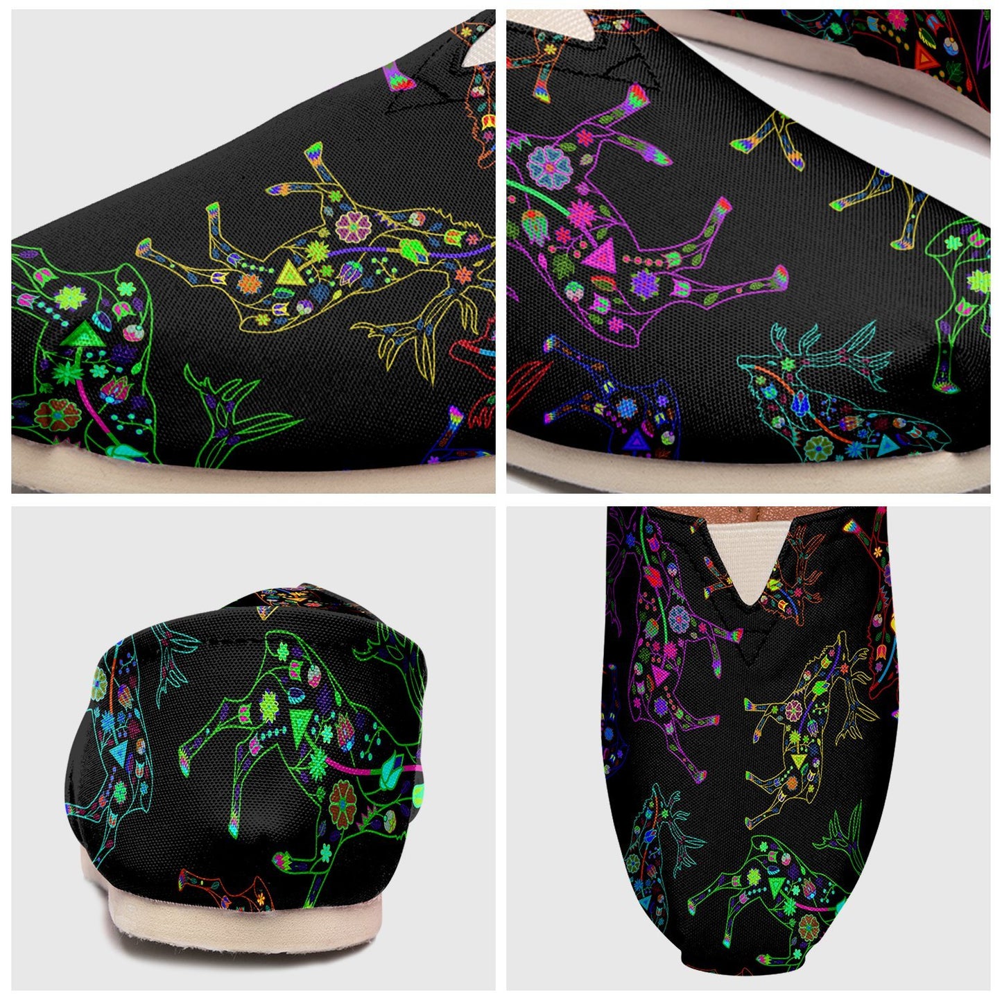Floral Elk Casual Unisex Slip On Shoe Herman