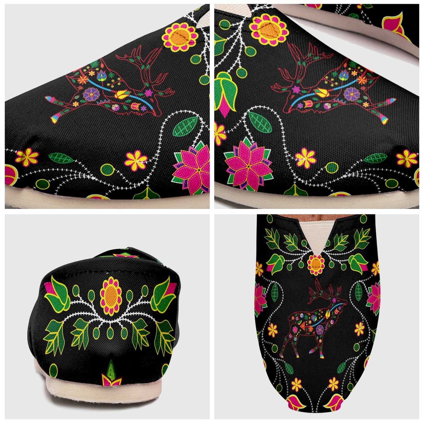 Floral Elk Casual Unisex Slip On Shoe Herman
