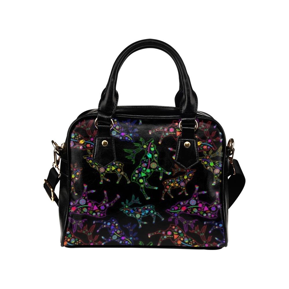 Floral Elk Shoulder Handbag (Model 1634) Shoulder Handbags (1634) e-joyer