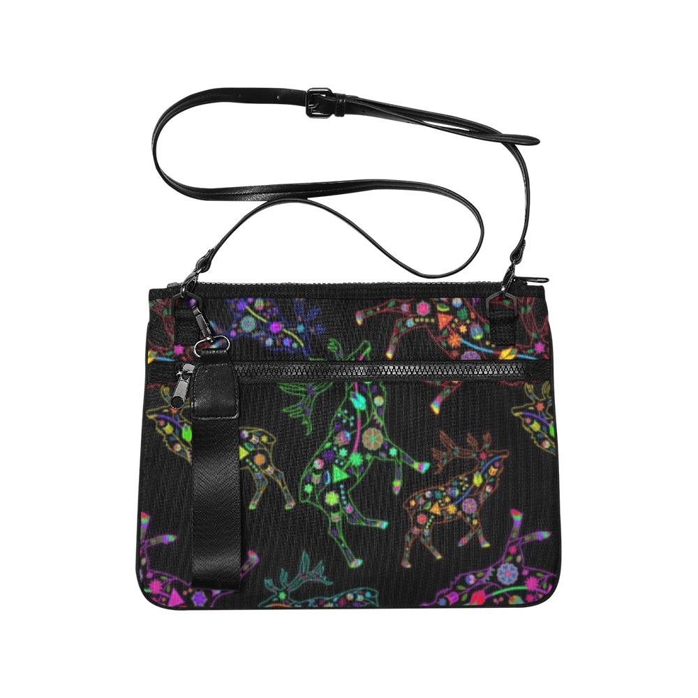 Floral Elk Slim Clutch Bag (Model 1668) Slim Clutch Bags (1668) e-joyer