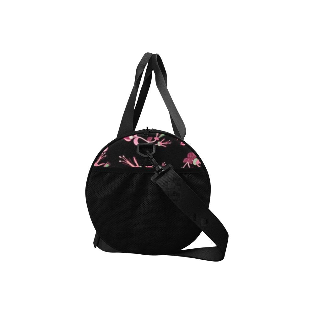 Floral Green Black Duffle Bag (Model 1679) Duffle Bag (1679) e-joyer