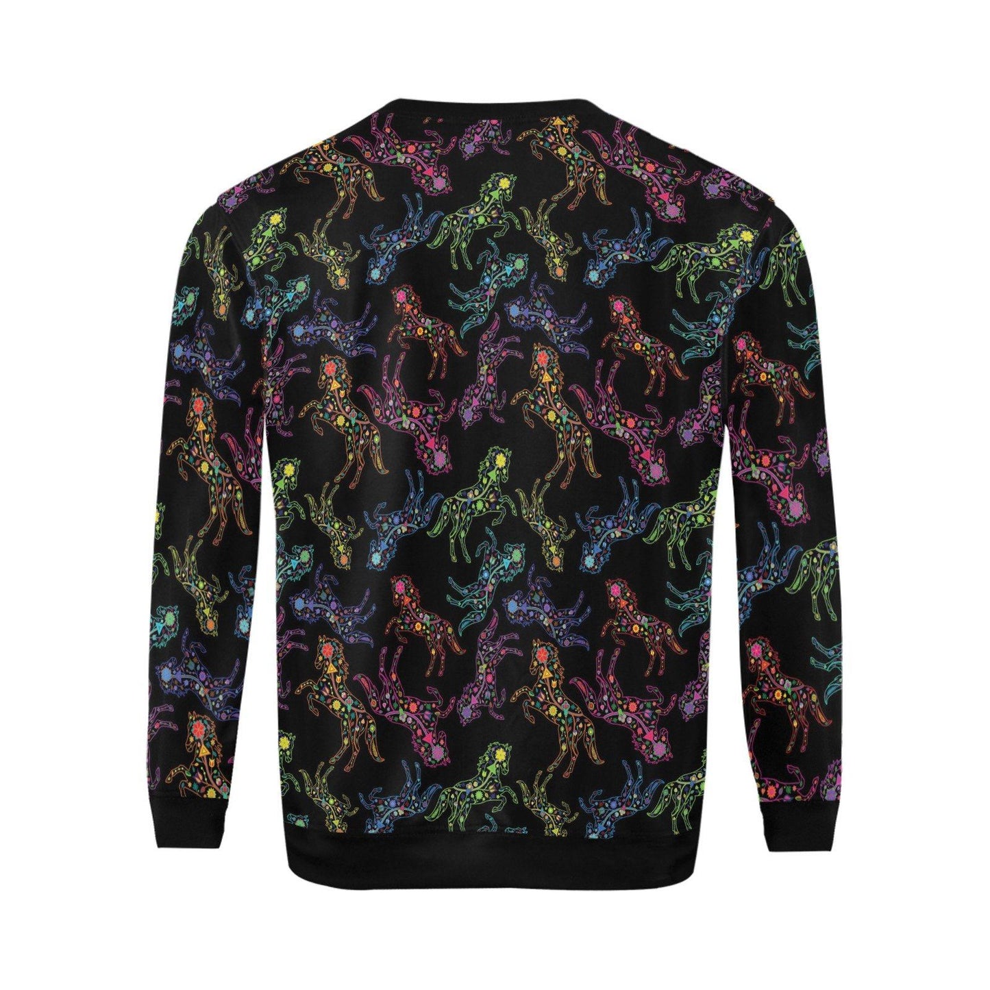 Floral Horse All Over Print Crewneck Sweatshirt for Men (Model H18) shirt e-joyer