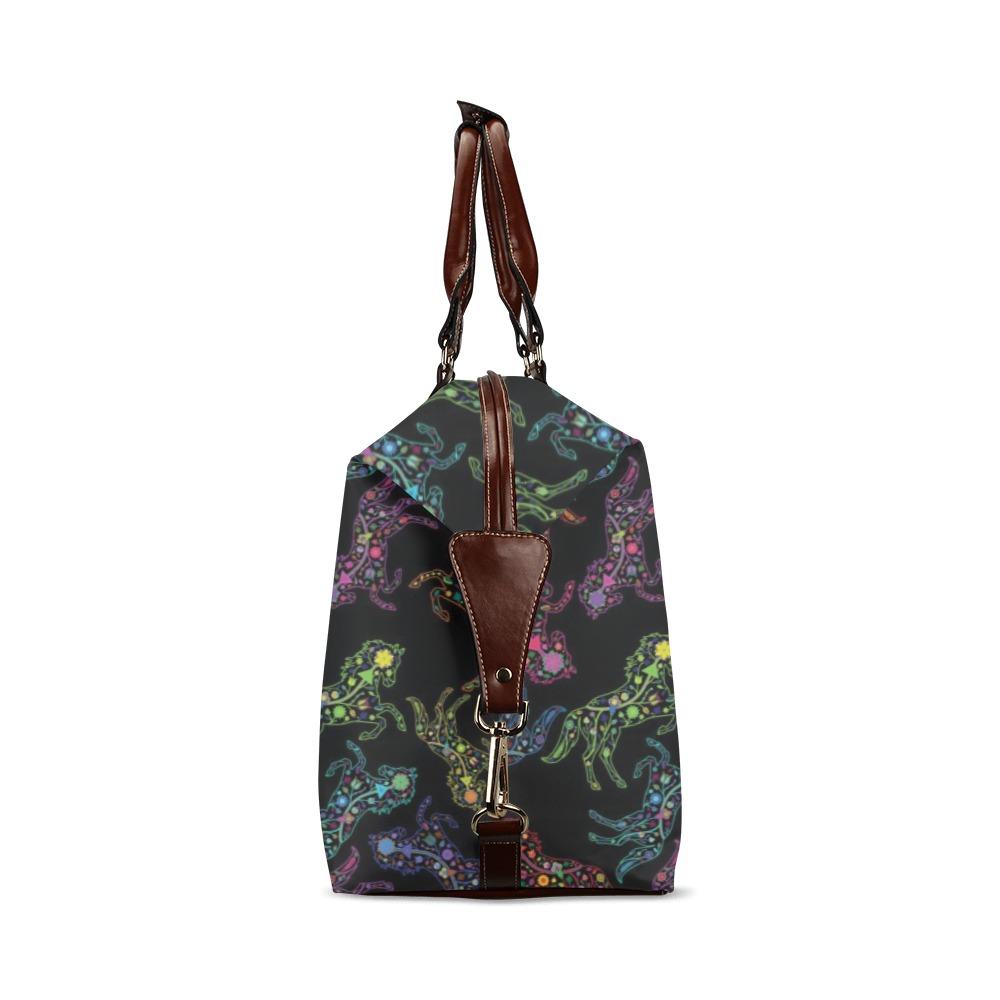 Floral Horse Classic Travel Bag (Model 1643) Remake Classic Travel Bags (1643) e-joyer