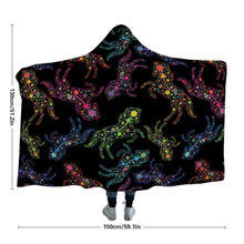 Load image into Gallery viewer, Floral Horse Hooded Blanket blanket 49 Dzine 
