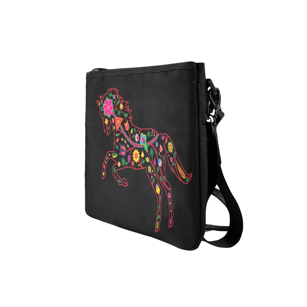 Floral Horse Slim Clutch Bag (Model 1668) Slim Clutch Bags (1668) e-joyer