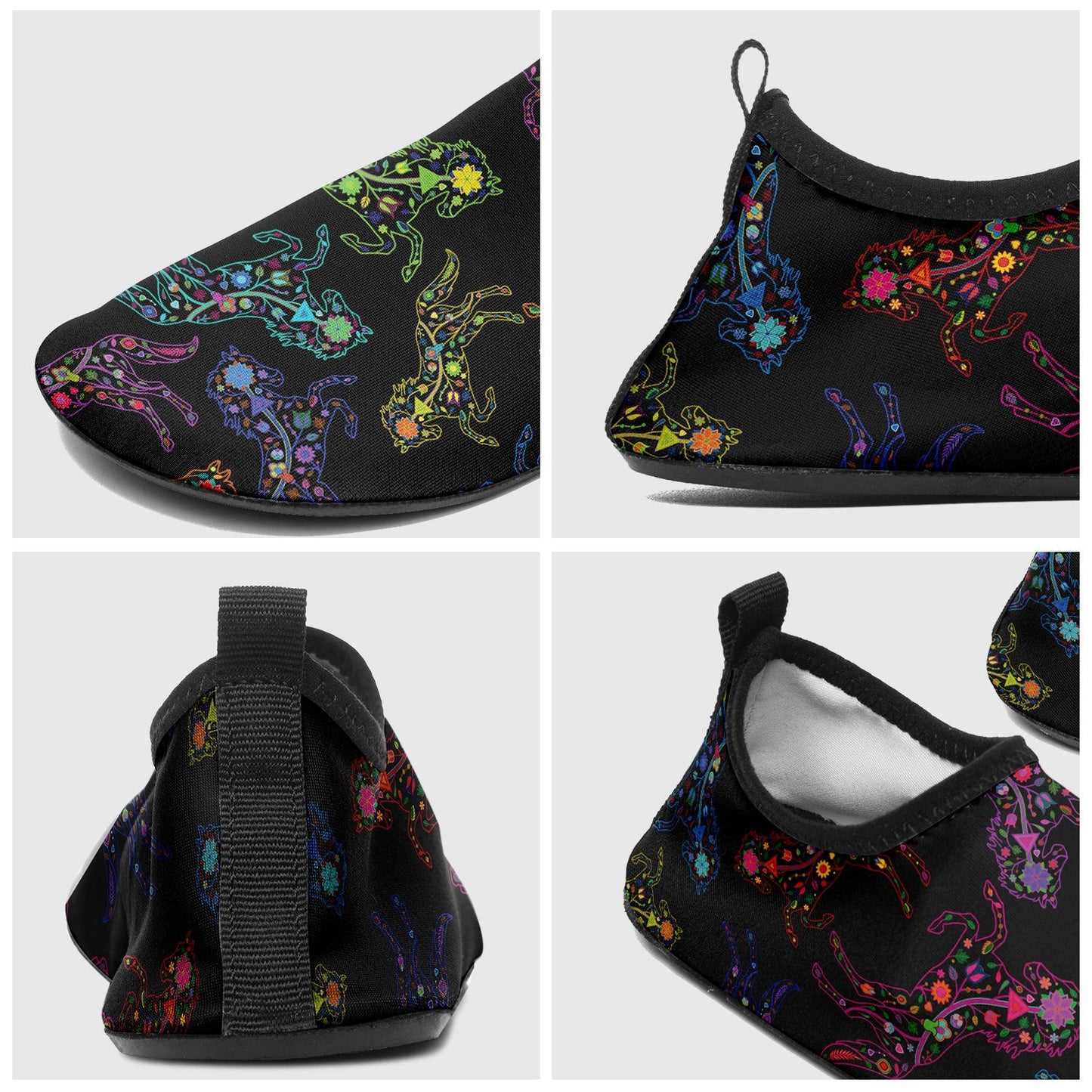 Floral Horse Sockamoccs Slip On Shoes Herman