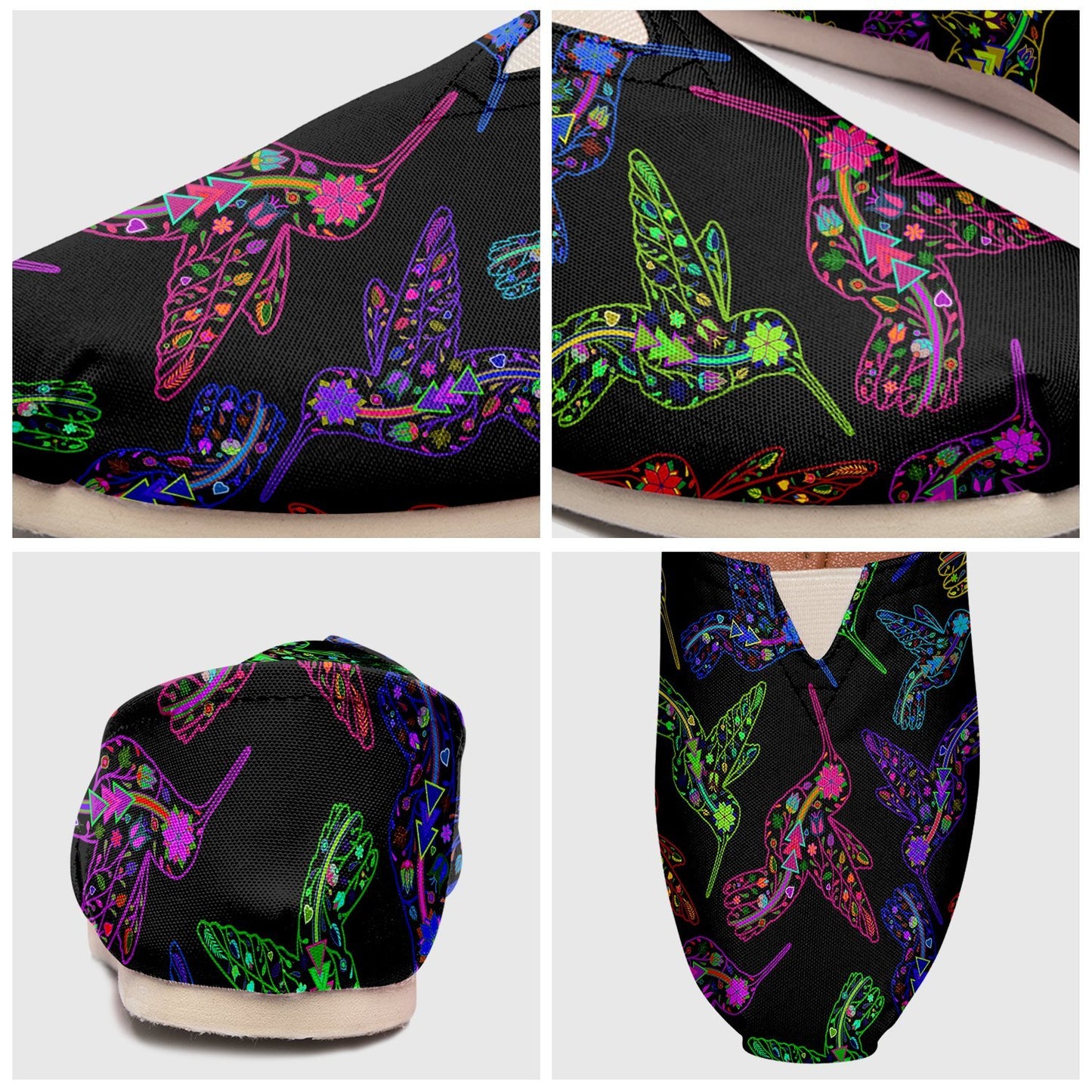 Floral Hummingbird Casual Unisex Slip On Shoe Herman