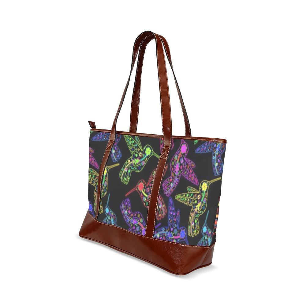 Floral Hummingbird Tote Handbag (Model 1642) handbag e-joyer