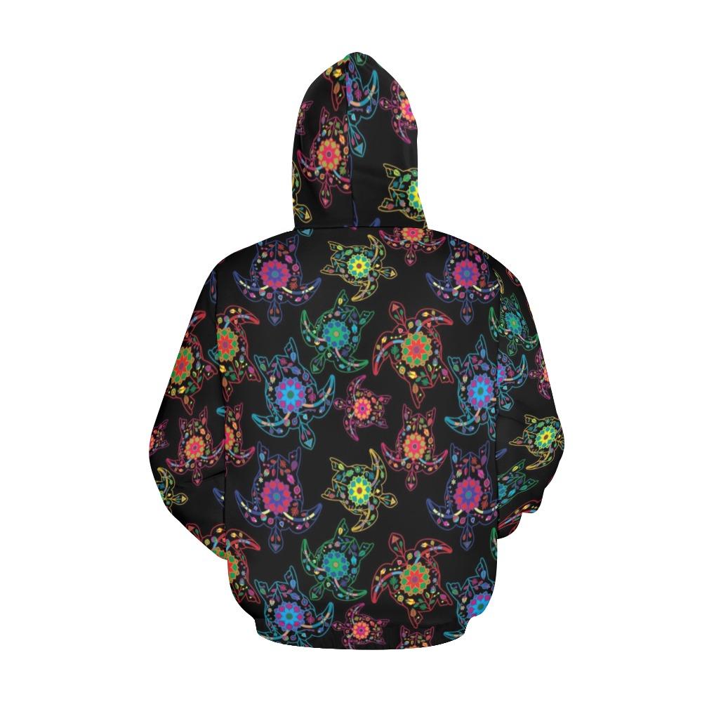Floral Turtle All Over Print Hoodie for Men (USA Size) (Model H13) All Over Print Hoodie for Men (H13) e-joyer