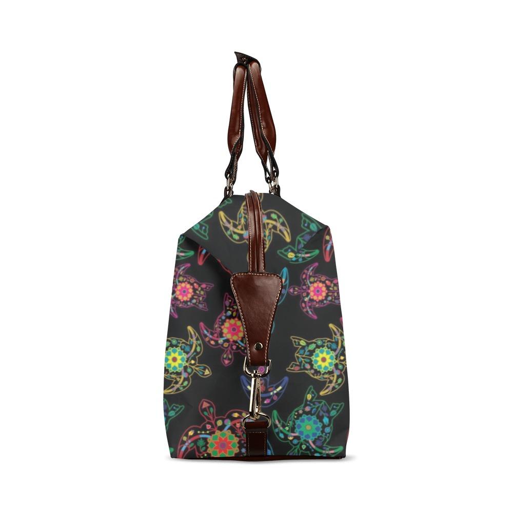 Floral Turtle Classic Travel Bag (Model 1643) Remake Classic Travel Bags (1643) e-joyer