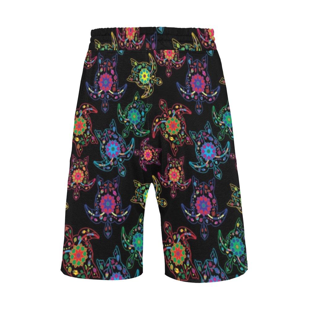 Floral Turtle Men's All Over Print Casual Shorts (Model L23) Men's Casual Shorts (L23) e-joyer