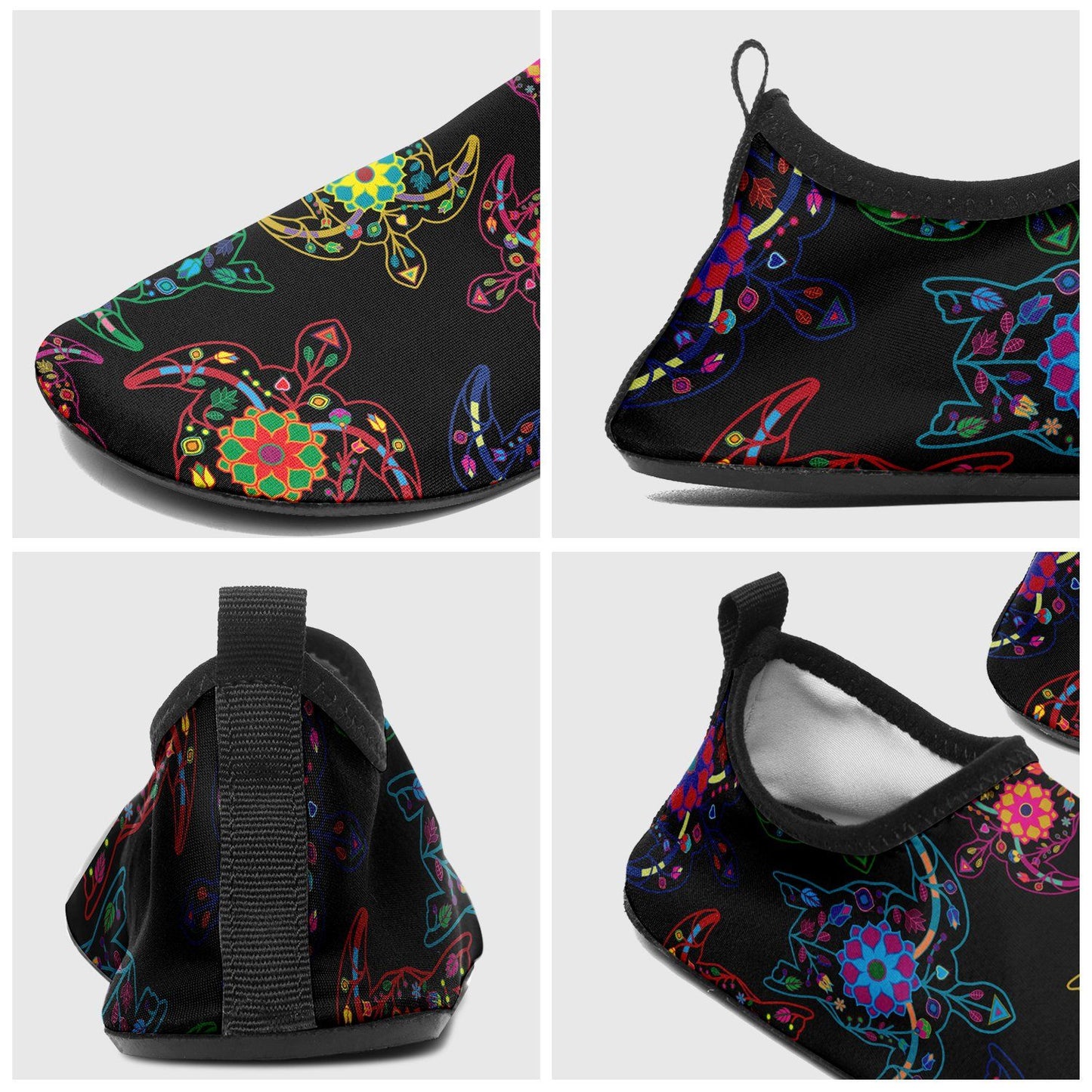 Floral Turtle Sockamoccs Slip On Shoes Herman