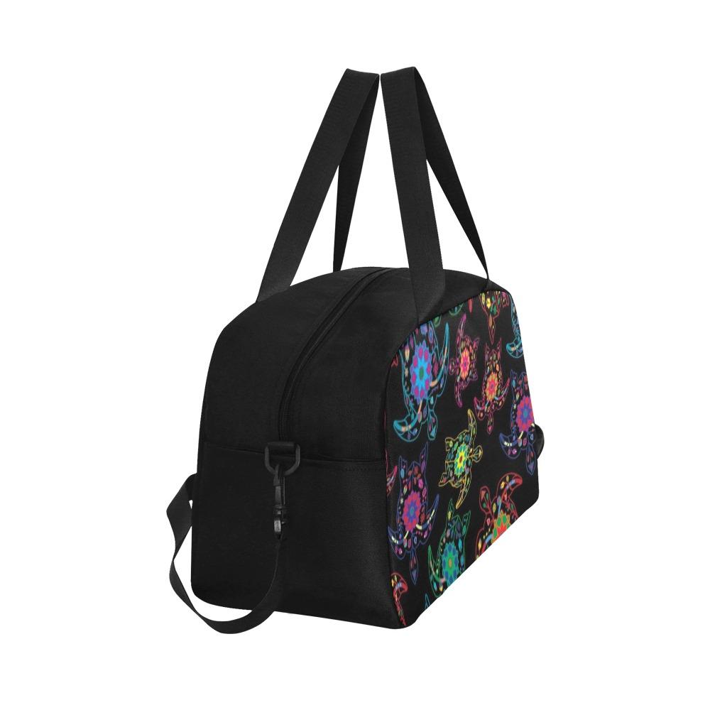 Floral Turtle Weekend Travel Bag (Model 1671) bag e-joyer