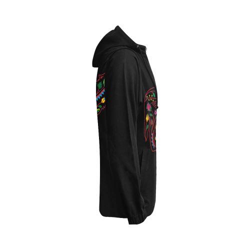 Floral Wolf All Over Print Full Zip Hoodie for Women (Model H14) All Over Print Full Zip Hoodie for Women (H14) e-joyer