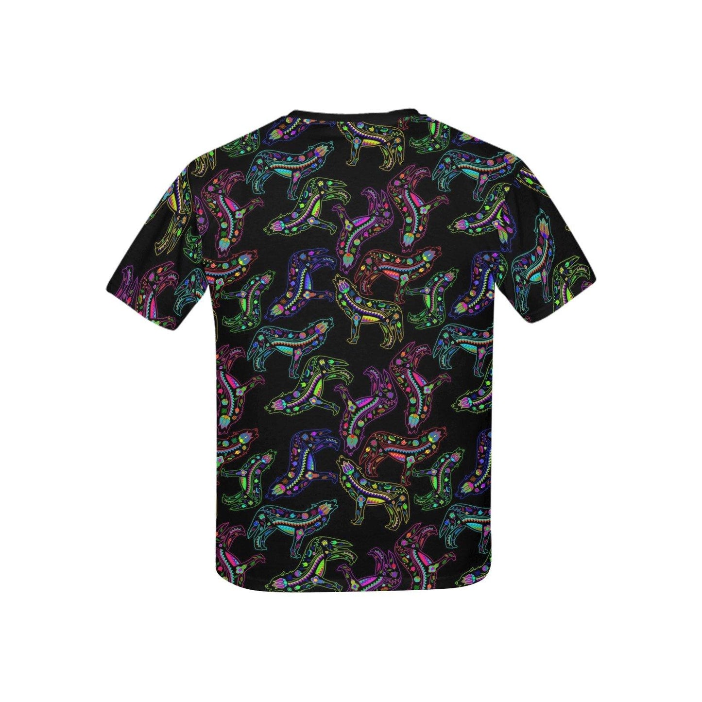 Floral Wolf Kids' All Over Print T-shirt (USA Size) (Model T40) All Over Print T-shirt for Kid (T40) e-joyer