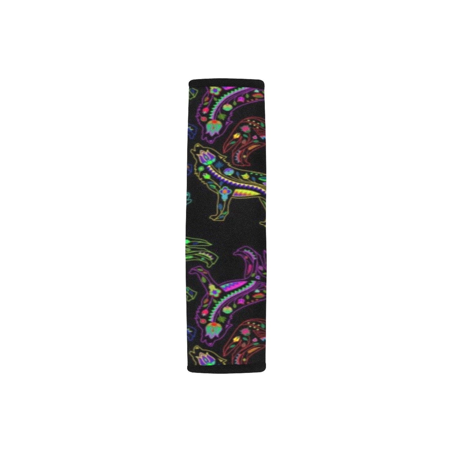 Floral Wolves Car Seat Belt Cover 7''x12.6'' (Pack of 2) Car Seat Belt Cover 7x12.6 (Pack of 2) e-joyer