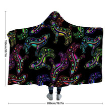 Load image into Gallery viewer, Floral Wolves Hooded Blanket blanket 49 Dzine 

