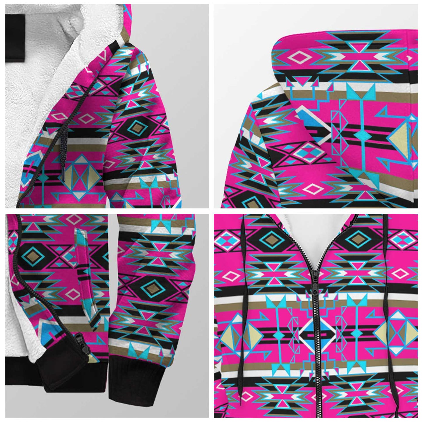 Force of Nature Sunset Storm Sherpa Hoodie 49 Dzine