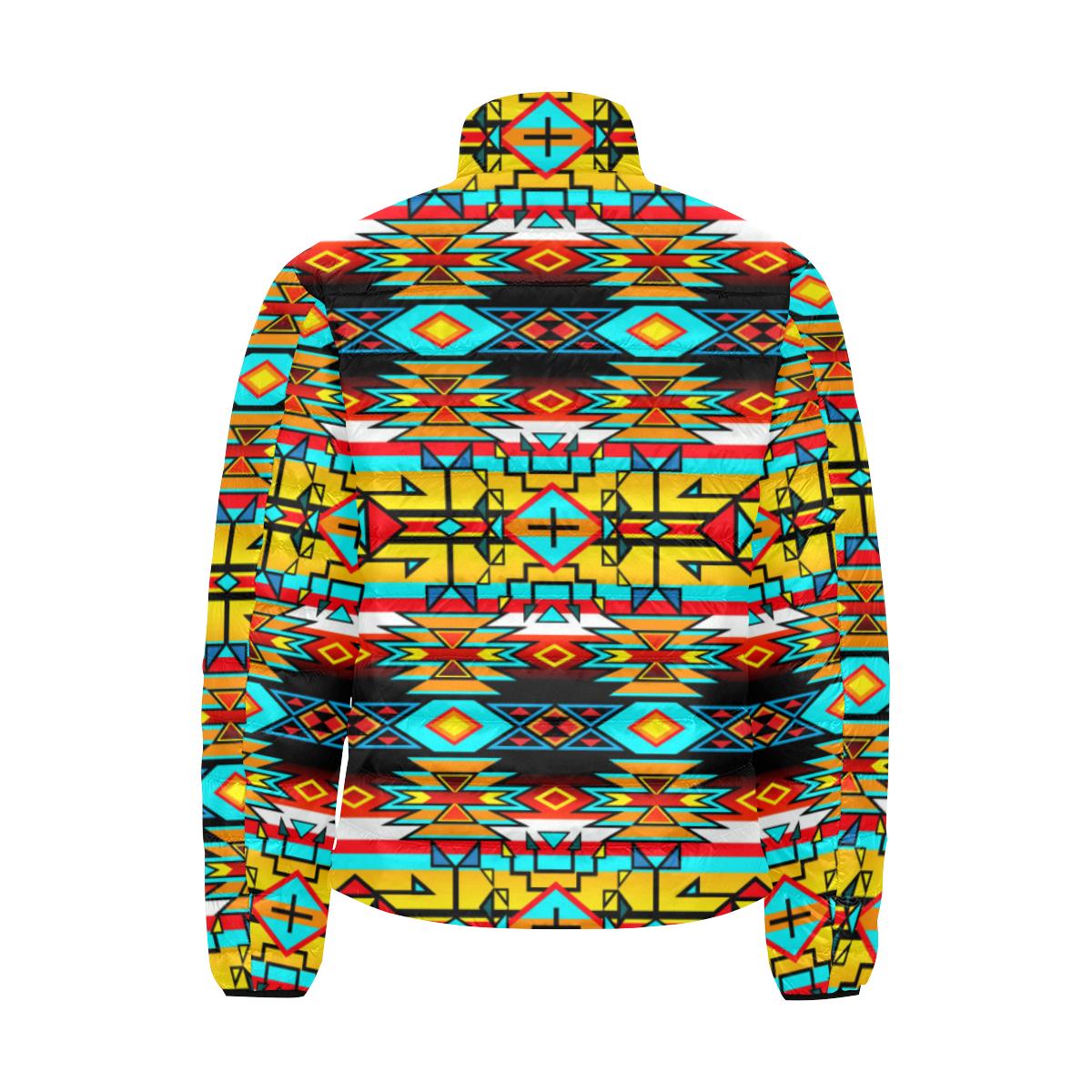 Force of Nature Twister Men's Stand Collar Padded Jacket (Model H41) Men's Stand Collar Padded Jacket (H41) e-joyer