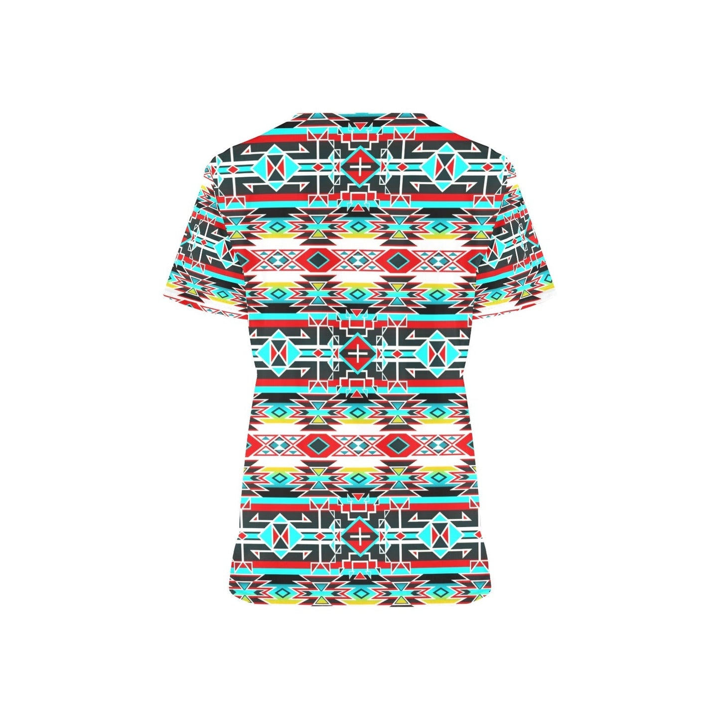 Force of Nature Windstorm All Over Print Scrub Top Scrub Top e-joyer