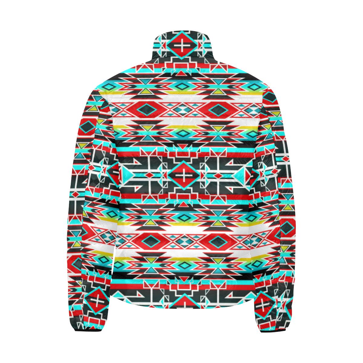 Force of Nature Windstorm Men's Stand Collar Padded Jacket (Model H41) Men's Stand Collar Padded Jacket (H41) e-joyer