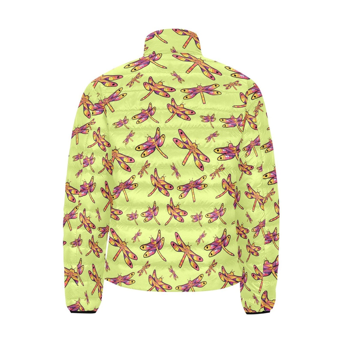 Gathering Lime Men's Stand Collar Padded Jacket (Model H41) Men's Stand Collar Padded Jacket (H41) e-joyer