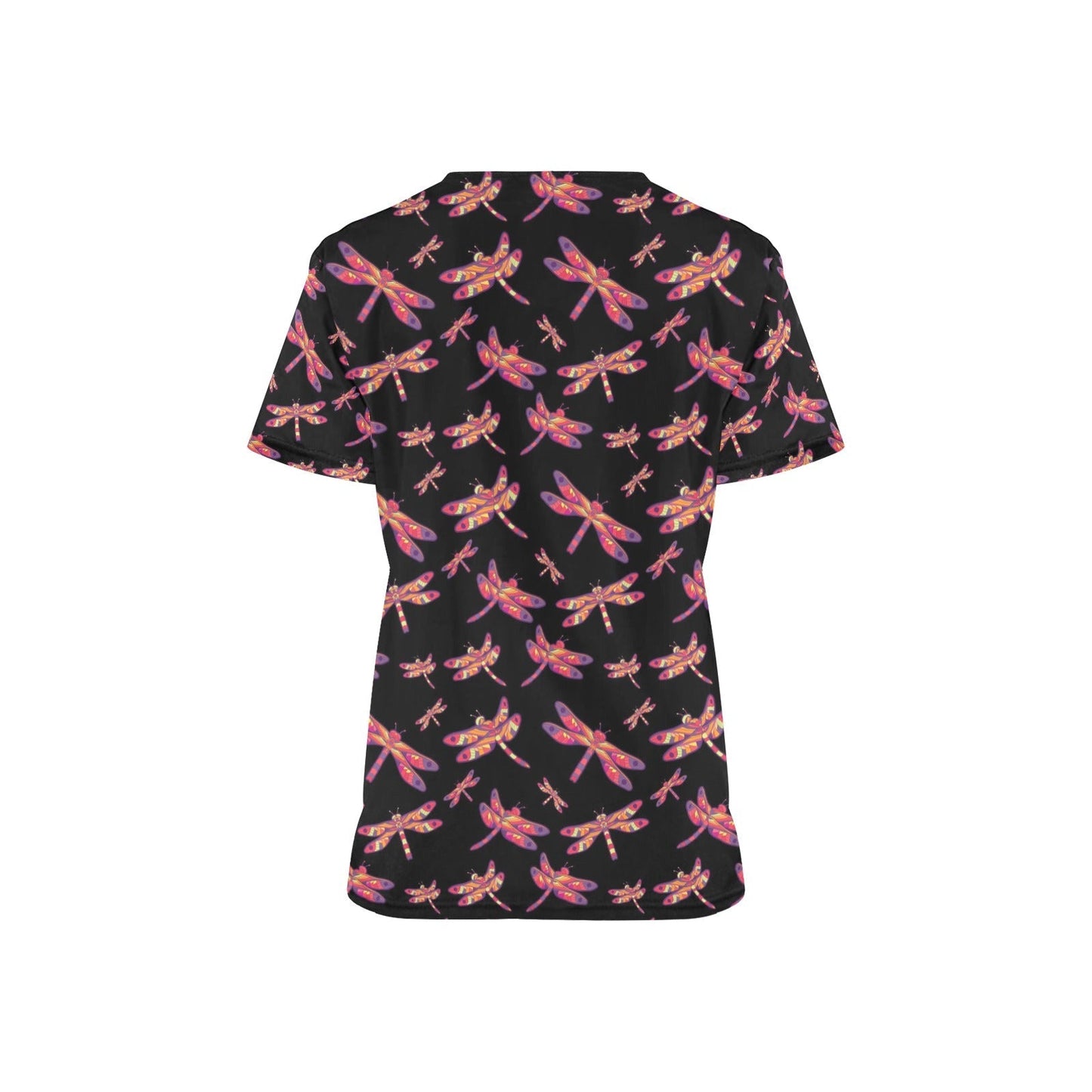 Gathering Noir All Over Print Scrub Top Scrub Top e-joyer