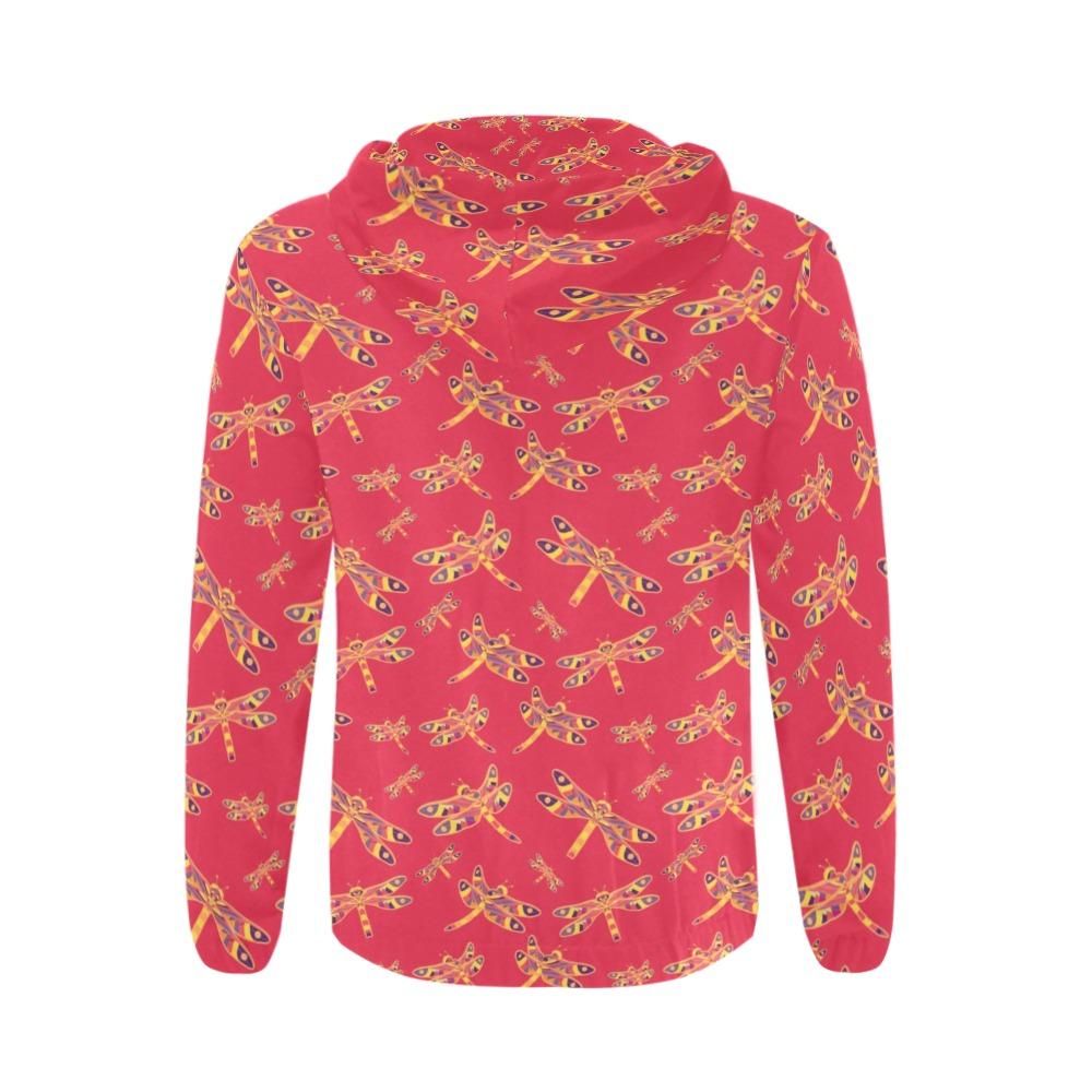 Gathering Rouge All Over Print Full Zip Hoodie for Men (Model H14) All Over Print Full Zip Hoodie for Men (H14) e-joyer