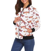 Load image into Gallery viewer, Gathering White All Over Print Bomber Jacket for Women (Model H19) Jacket e-joyer 
