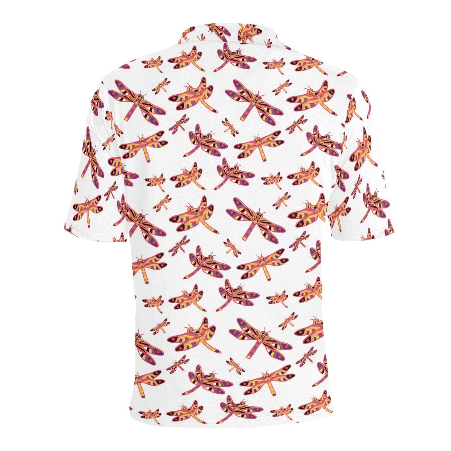 Gathering White Men's All Over Print Polo Shirt (Model T55) Men's Polo Shirt (Model T55) e-joyer