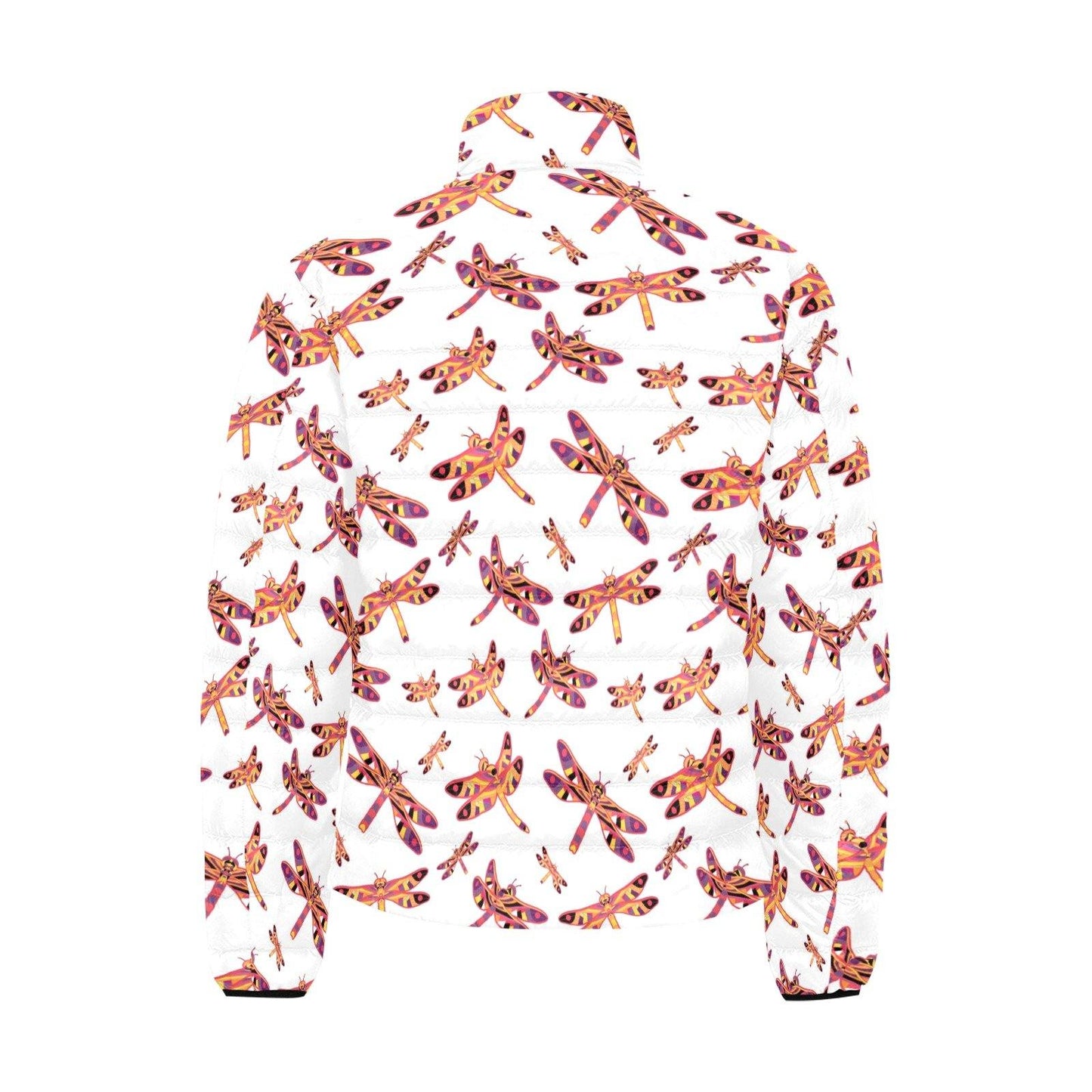 Gathering White Men's Stand Collar Padded Jacket (Model H41) Men's Stand Collar Padded Jacket (H41) e-joyer