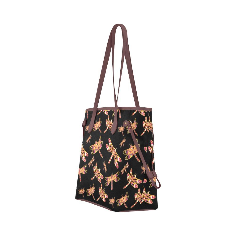 Gathering Yellow Black Clover Canvas Tote Bag (Model 1661) Clover Canvas Tote Bag (1661) e-joyer