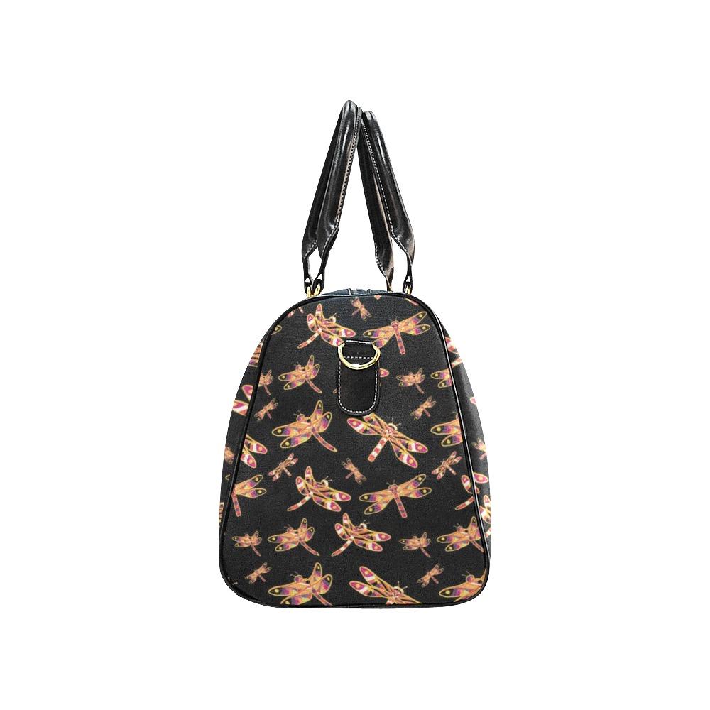 Gathering Yellow Black New Waterproof Travel Bag/Large (Model 1639) Waterproof Travel Bags (1639) e-joyer