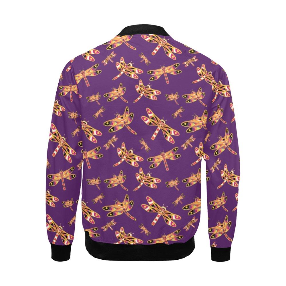 Gathering Yellow Purple All Over Print Bomber Jacket for Men (Model H19) Jacket e-joyer
