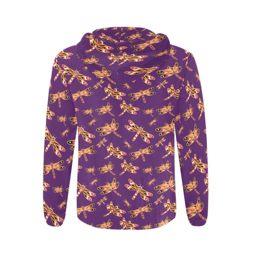 Gathering Yellow Purple All Over Print Full Zip Hoodie for Men (Model H14) All Over Print Full Zip Hoodie for Men (H14) e-joyer