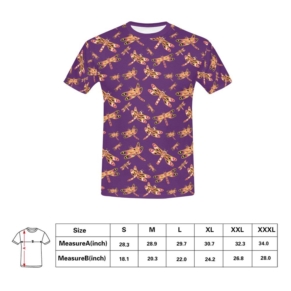 Gathering Yellow Purple All Over Print T-Shirt for Men (USA Size) (Model T40) All Over Print T-Shirt for Men (T40) e-joyer
