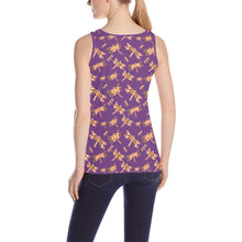 Load image into Gallery viewer, Gathering Yellow Purple All Over Print Tank Top for Women (Model T43) All Over Print Tank Top for Women (T43) e-joyer 

