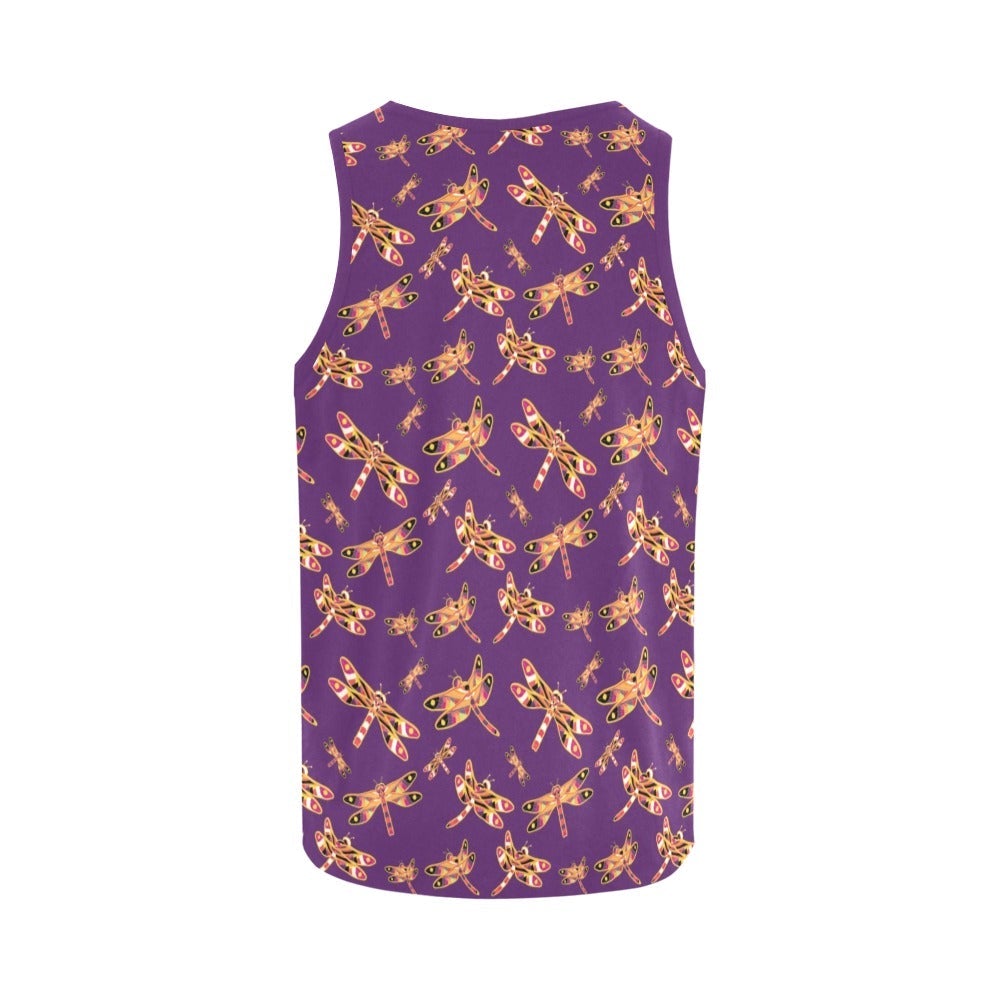 Gathering Yellow Purple All Over Print Tank Top for Women (Model T43) All Over Print Tank Top for Women (T43) e-joyer
