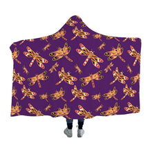 Load image into Gallery viewer, Gathering Yellow Purple Hooded Blanket blanket 49 Dzine 
