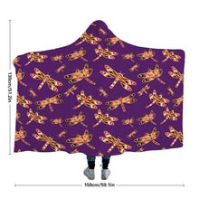 Load image into Gallery viewer, Gathering Yellow Purple Hooded Blanket blanket 49 Dzine 
