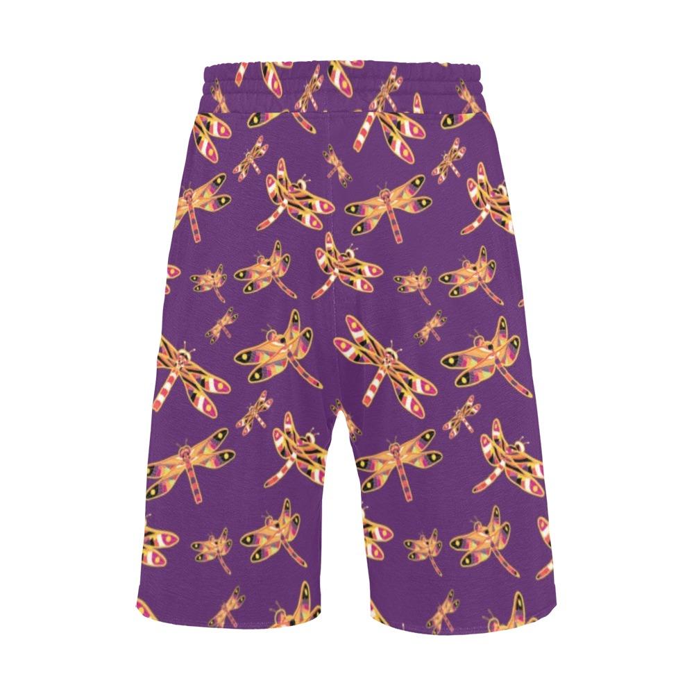 Gathering Yellow Purple Men's All Over Print Casual Shorts (Model L23) Men's Casual Shorts (L23) e-joyer