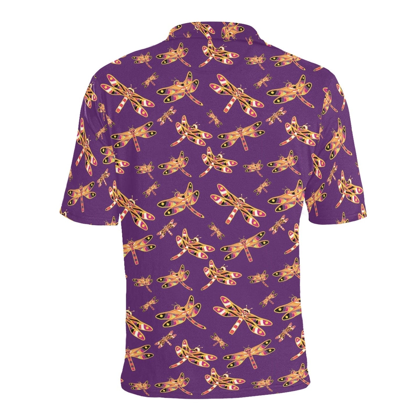 Gathering Yellow Purple Men's All Over Print Polo Shirt (Model T55) Men's Polo Shirt (Model T55) e-joyer