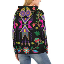 Load image into Gallery viewer, Geometric Floral Fall All Over Print Hoodie for Women (USA Size) (Model H13) All Over Print Hoodie for Women (H13) e-joyer 
